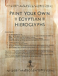 Hieroglyphic Printing Kit cover picture