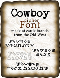 Cowboy cipher font